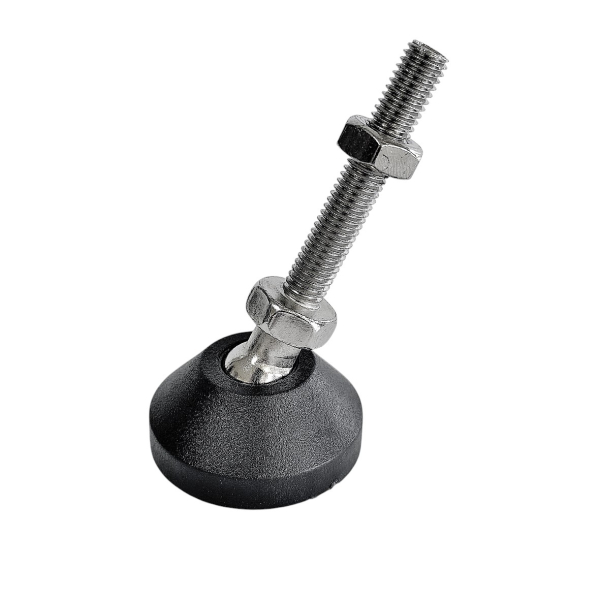 Фото - Опора регульована нейлонова &quot;п&#039;ята&quot; Ø40 стал.оцинк. шток М8*50мм рухома