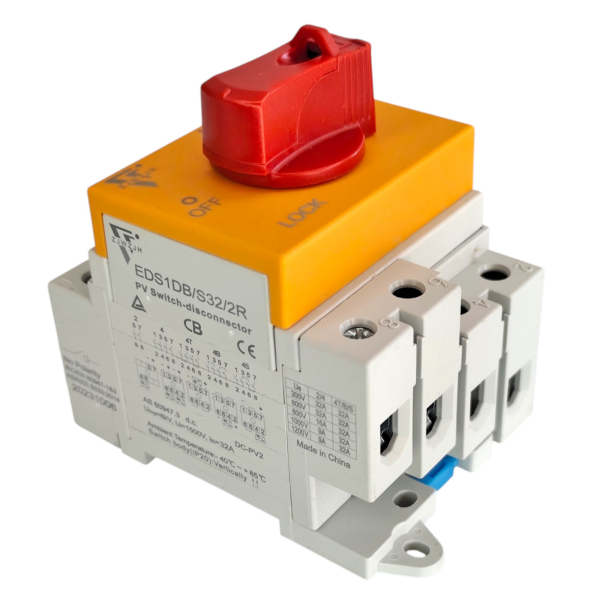 Фото - Роз'єднувач вимикач DC 1000V 2полюса 32А DIN рейка CHYT DS1DB-S32