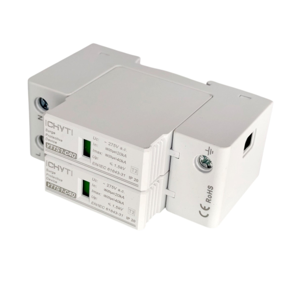 Фото - Обмежувач перенапруги SPD AC 385V 20~40KA 4полюси