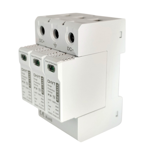 Фото - Обмежувач перенапруги SPD DC 1000V 20~40KA 3полюси CHYT YTTS1-PV