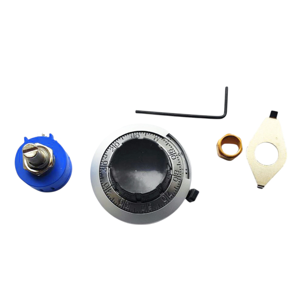 Фото - Потенціометр 10 КОм 2W на 10 оборотів з великою ручкою 46мм