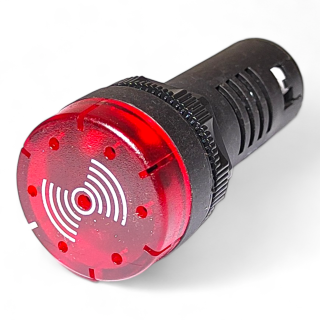 Фото - Звуковий індикатор (зумер) AD16-22SM черв. 12VAC/DC